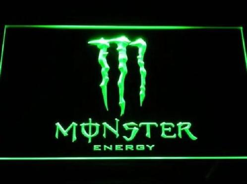 Monster Energy neon bord lamp LED verlichting reclame lichtb, Verzamelen, Merken en Reclamevoorwerpen, Nieuw, Verzenden