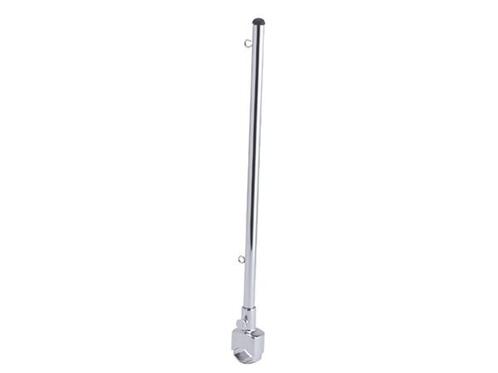 F&S Vlaggenstok Chroom - 100 cm - Railingmontage, Watersport en Boten, Accessoires en Onderhoud, Ophalen of Verzenden