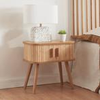 [en.casa] Bijzettafel Nordkapp 48x30x45 cm houtkleurig, Huis en Inrichting, Tafels | Bijzettafels, Verzenden, Nieuw
