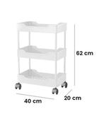Trolley Opbergrek met Wielen – 3 of 4 Lagen Kunststof Rek, Huis en Inrichting, Kasten | Boekenkasten, Verzenden, Nieuw