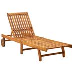 vidaXL Ligbed massief acaciahout, Tuin en Terras, Verzenden, Nieuw