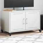 vidaXL Tv-meubel 68x39x43,5 cm staal wit, Huis en Inrichting, Verzenden, Nieuw, Metaal