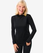 HEMA Dames thermo shirt met col zwart, Kleding | Dames, Ondergoed en Lingerie, Zwart, Verzenden
