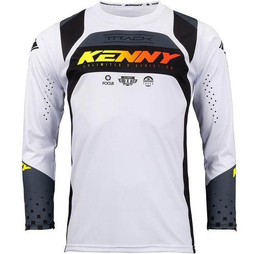 Cross-shirt Kenny Racing Focus Zwart / Wit - MAAT L, Motoren, Kleding | Motorkleding, Nieuw met kaartje, Motorcrosskleding, Verzenden