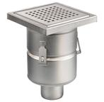 Vloerput | 200  x 200 mm | RVS 304 | verticale aansluitin..., Verzenden, Nieuw in verpakking