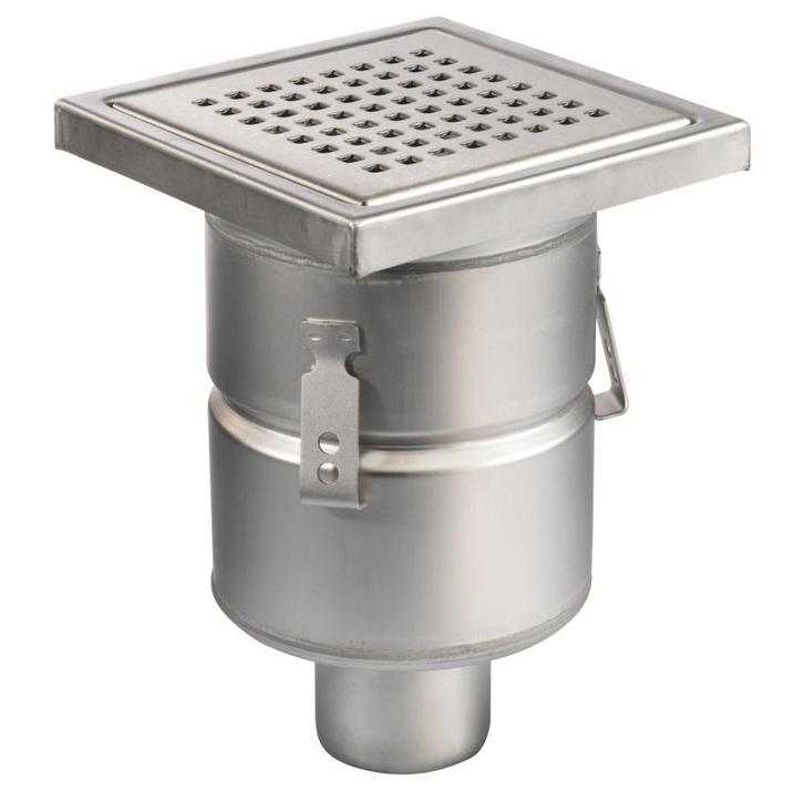 Vloerput | 200  x 200 mm | RVS 304 | verticale aansluitin..., Zakelijke goederen, Horeca | Meubilair en Inrichting, Verzenden