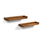 *WOONWINKEL* Kave Home Shamel Teak Hout Wandplanken Set Van, Verzenden, Nieuw