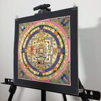 Mandala Kalachakra - Wheel of time - Thangka Handpainted, Antiek en Kunst