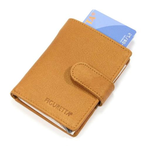 Figuretta Leren RFID Cardprotector - Nappa Cognac, Sieraden, Tassen en Uiterlijk, Portemonnees, Bruin, Nieuw, Overige merken, Leer