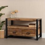 Tv-meubel Mangohout Britt 100 cm, Verzenden, Nieuw, Overige houtsoorten, Industriële meubels