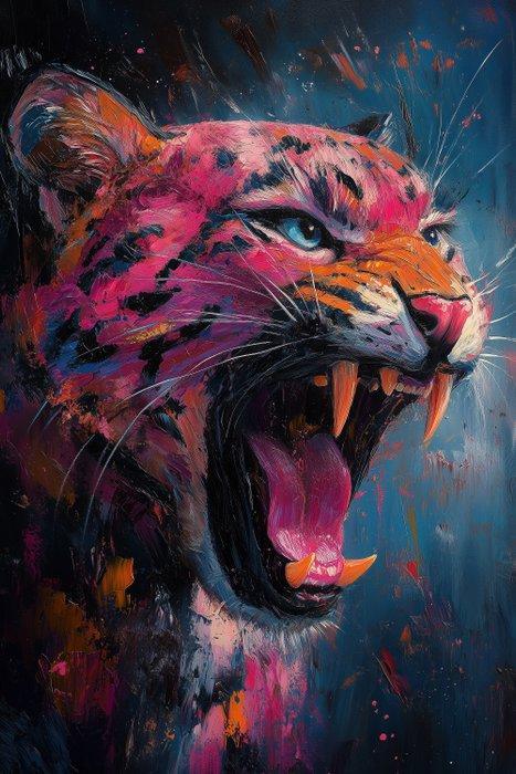 CoCo - Tiger Fury - XXL, Antiek en Kunst, Kunst | Schilderijen | Modern