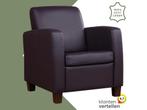 Leren fauteuil Joy - Toledo Merlin (donkerpaars) - Poten, Huis en Inrichting, Fauteuils, Nieuw, Ophalen of Verzenden, Eigentijds, Klassiek, Modern