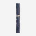 Horlogeband hagedissenleder Dark Indigo Blue - 20 mm, Sieraden, Tassen en Uiterlijk, Verzenden, Nieuw