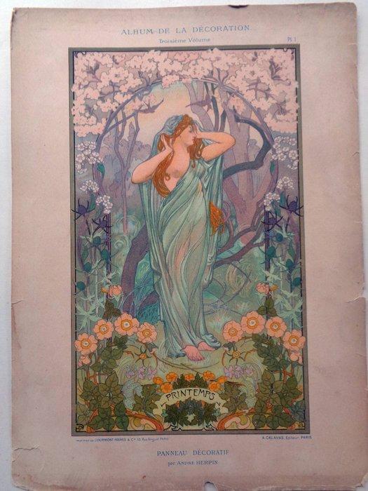 Themacollectie - 49 oude Art Nouveau prenten - album de la, Antiek en Kunst, Antiek | Speelgoed