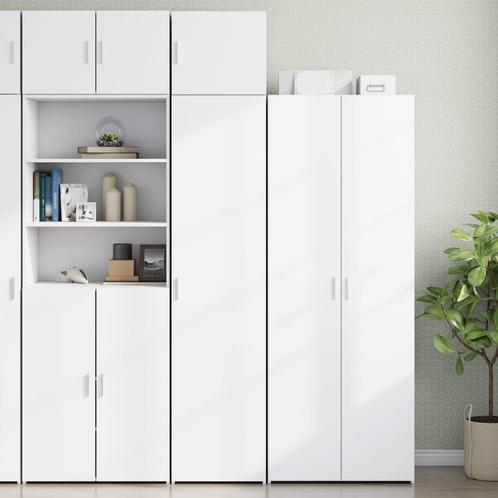 vidaXL Opbergkast smal 45x42,5x225 cm bewerkt hout wit, Huis en Inrichting, Kasten | Buffetkasten, 25 tot 50 cm, Nieuw, Overige houtsoorten