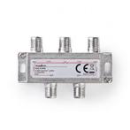 F connector splitter - Nedis (4-weg, 11.5 dB), Verzenden, Nieuw