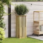 vidaXL Plantenbak Bruin 33 x 33 x 85 cm Geïmpregneerd grenen, Tuin en Terras, Verzenden, Minder dan 60 cm, Nieuw, 60 cm of meer