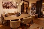 Eettafel ovaal eiken - stalen onderstel, Huis en Inrichting, Nieuw