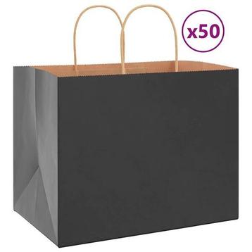 Kraftzakken Zwart 32x22x24 cm 50 st | Retourdeal | 40% Ko... beschikbaar voor biedingen