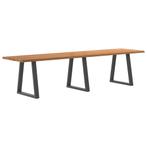 vidaXL Eettafel met natuurlijke rand 320x80x74 cm massief, Huis en Inrichting, Tafels | Eettafels, Verzenden, Nieuw