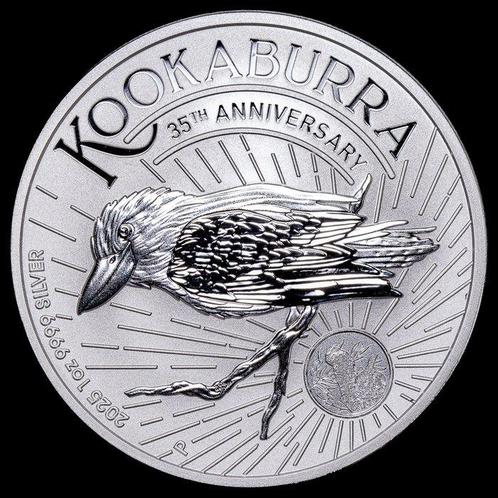 Australië. 1 Dollar 2025 Kookaburra, 35 Aniversario 1 Oz, Postzegels en Munten, Munten | Europa | Niet-Euromunten