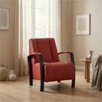 Leren fauteuil Glamour - Toledo Siegelstein (rood), Huis en Inrichting, Fauteuils, Nieuw, Ophalen of Verzenden, 50 tot 75 cm, Industrieel, Modern, Retro