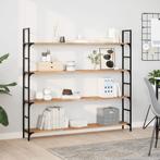vidaXL Wandschappen 3 st zwevend olieafwerking 140x20x2 cm, Huis en Inrichting, Woonaccessoires | Wandplanken en Boekenplanken