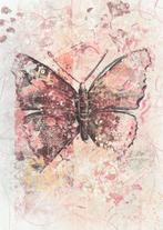 Retro kunstwerk - kleurige vlinder, Nieuw, Print, 50 tot 75 cm, Oorspronkelijke maker