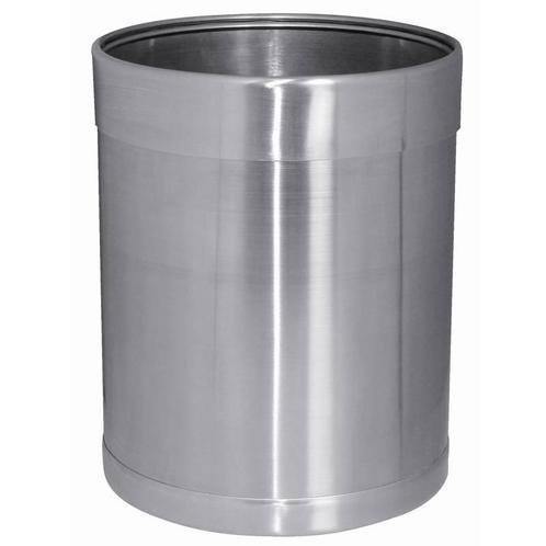 Ronde Geborsteld RVS Prullenbak | 10 liter, Zakelijke goederen, Horeca | Keukenapparatuur, Verzenden