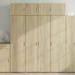 vidaXL buffetkast 80x42,5x185 cm bewerkt hout sonoma, Huis en Inrichting, Kasten | Buffetkasten, Minder dan 50 cm, Verzenden, 75 cm of meer