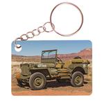 Sleutelhanger 6x4cm - Willys Jeep WW2- US Army NIEUW, Nieuw, Ophalen of Verzenden