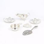 O.a. Taartschep - Blaker - Sausboot - Miniatuur figuur, Antiek en Kunst, Antiek | Goud en Zilver