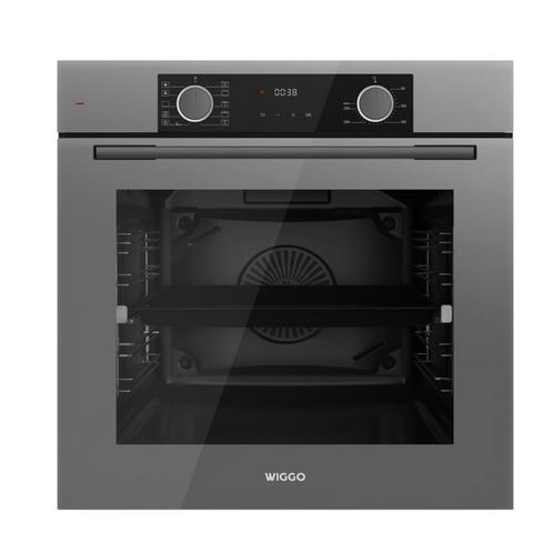 Wiggo WO-BFA610(G) - Inbouw heteluchtoven - Grijs, Witgoed en Apparatuur, Ovens, Nieuw, Verzenden