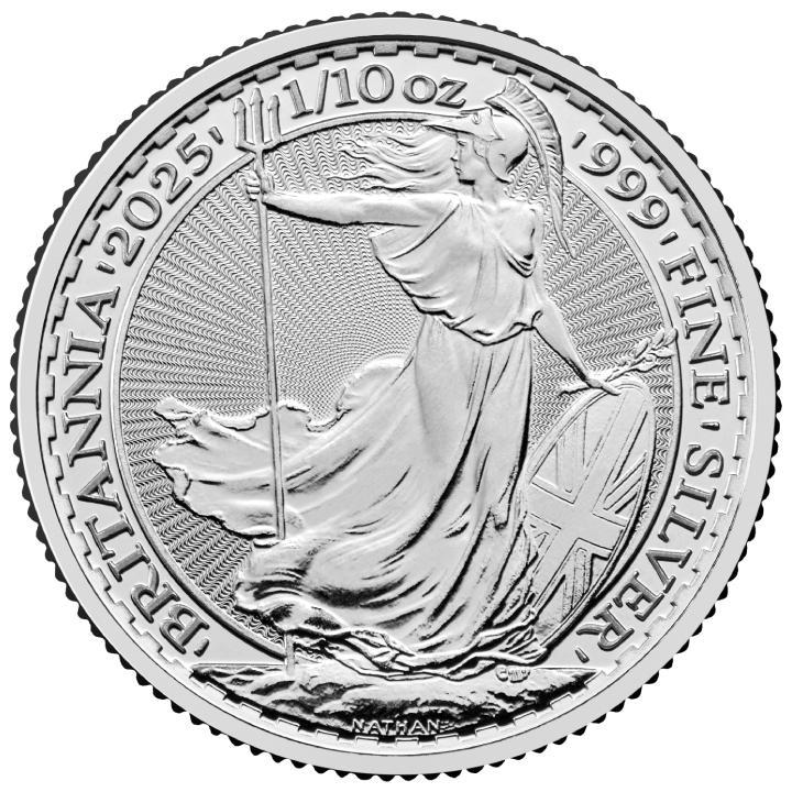 Britannia 1/10 oz 2025, Postzegels en Munten, Munten | Europa | Niet-Euromunten, Losse munt, Zilver, Overige landen, Verzenden
