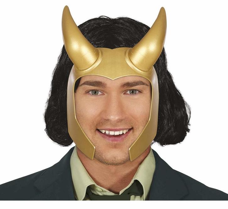 Gouden Helm Met Hoorns, Hobby en Vrije tijd, Feestartikelen, Nieuw, Verzenden