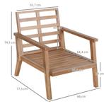 TRUUSK Tuinstoelen 2-delige Set Comfortabele Tuinstoelen Met, Verzenden, Nieuw