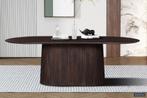 Tafel Miguel 230 cm Ovaal Mango hout Donkerbruin (2c) -, Huis en Inrichting, Tafels | Eettafels, Ophalen of Verzenden, Nieuw
