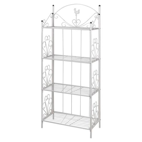 vidaXL Vierkant Plantenrek Maria (wit), Tuin en Terras, Overige Tuin en Terras, Nieuw, Verzenden