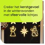 Kerstverlichting Raam Engel, Noorderster, Sneeuwpop -, Verzenden, Nieuw