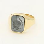 Ring - 14 karaat Geel goud - Hematiet, Sieraden, Tassen en Uiterlijk, Ringen, Nieuw