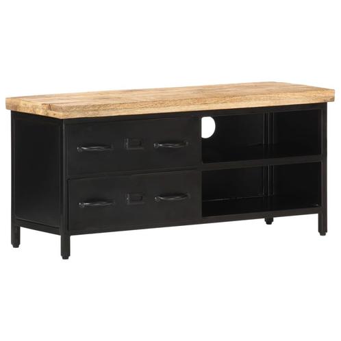 vidaXL Tv-meubel 90x30x41 cm ruw mangohout, Huis en Inrichting, Kasten | Televisiemeubels, 25 tot 50 cm, Nieuw, Overige houtsoorten