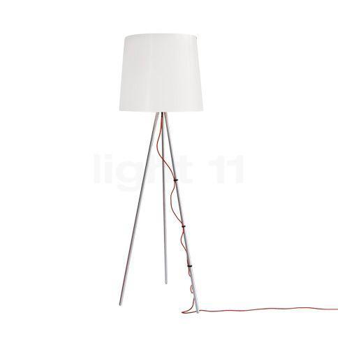 Martinelli Luce Eva Vloerlamp, aluminium/wit - ø¸50 cm, Huis en Inrichting, Lampen | Vloerlampen, Nieuw, Verzenden