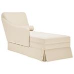 vidaXL Chaise longue met bolster en rechterarmleuning linnen, Verzenden, Nieuw