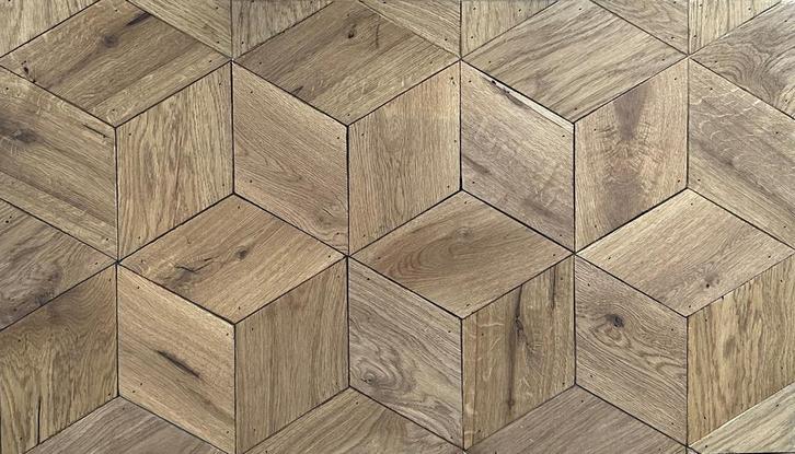 3D/Kubus vloer. Eiken hout. Ook geschikt op vloerverwarming!, Doe-het-zelf en Verbouw, Vloerdelen en Plavuizen, 10 tot 30 cm, Minder dan 50 cm