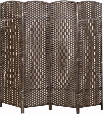 LW Collection Room divider Brown Rattan 170 x 160 cm | Kamer beschikbaar voor biedingen