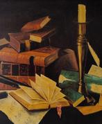 Italiaanse school (XX) - Natura morta con spartito, Antiek en Kunst