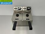 HCB RVS Dubbele Friteuse Frituur 2 x 4,5 liter 230V Horeca, Ophalen of Verzenden, Nieuw in verpakking