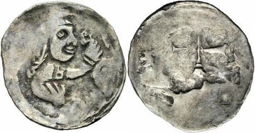 1205-1235 András Ii Andreas Ungarn Obol Panther Mann Dopp.., Postzegels en Munten, Munten | Europa | Niet-Euromunten, Verzenden