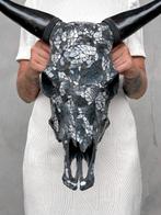 Geen minimumprijs - Prachtige koeienschedel met glasmozaïek