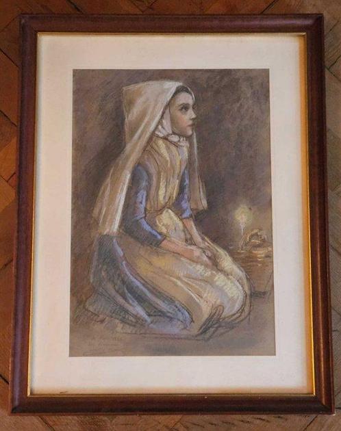 Dionis Baixeras Verdaguer (1862-1943 - Novicia, Antiek en Kunst, Kunst | Schilderijen | Klassiek
